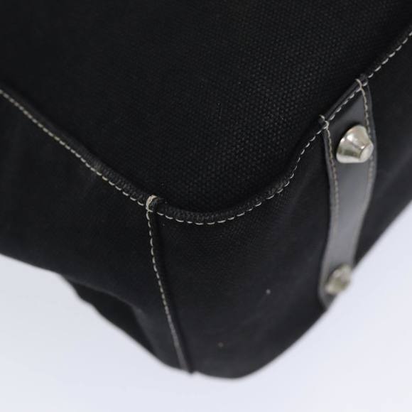 BALENCIAGA Tote Bag Canvas Leather Black Silver Auth bs16562 - Picture 13 of 16